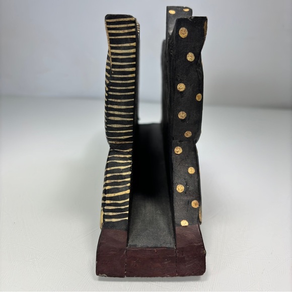 Laurel Burch Style Wooden Hand Painted Two Sided Cat Napkin Letter Holder Decor - Picture 6 of 12